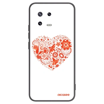 Picasee fekete szilikon tok az alábbi mobiltelefonokra Xiaomi 13 Pro - Big heart