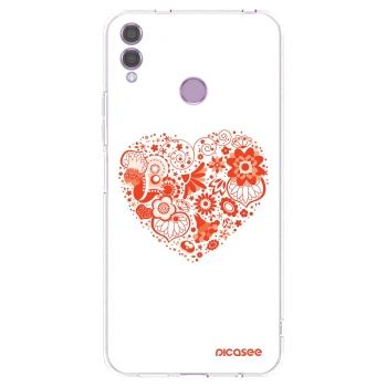 Picasee átlátszó szilikon tok az alábbi mobiltelefonokra Honor 8X - Big heart