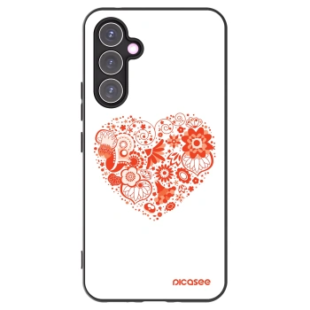 Picasee fekete szilikon tok az alábbi mobiltelefonokra Samsung Galaxy A54 5G A546B - Big heart