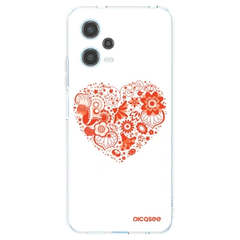 Picasee átlátszó szilikon tok az alábbi mobiltelefonokra Xiaomi Redmi Note 12 5G - Big heart