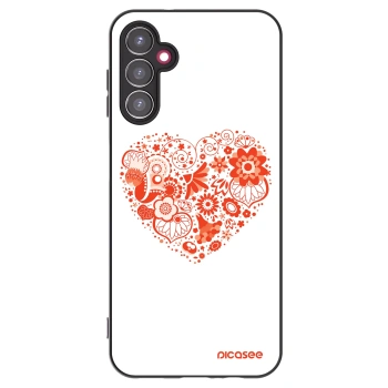 Picasee fekete szilikon tok az alábbi mobiltelefonokra Samsung Galaxy A14 5G A146P - Big heart