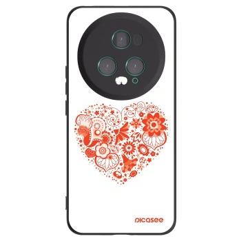 Picasee fekete szilikon tok az alábbi mobiltelefonokra Honor Magic5 Pro - Big heart