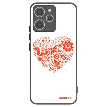 Picasee fekete szilikon tok az alábbi mobiltelefonokra Xiaomi Redmi 12 4G - Big heart