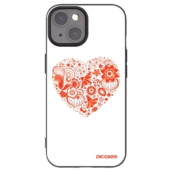 Picasee fekete szilikon tok az alábbi mobiltelefonokra Apple iPhone 15 - Big heart