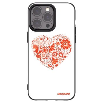 Picasee fekete szilikon tok az alábbi mobiltelefonokra Apple iPhone 15 Pro Max - Big heart