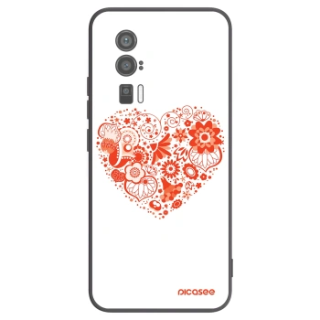 Picasee fekete szilikon tok az alábbi mobiltelefonokra Xiaomi Poco F5 Pro 5G - Big heart