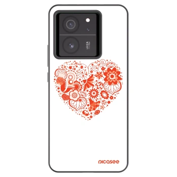 Picasee fekete szilikon tok az alábbi mobiltelefonokra Xiaomi 13T - Big heart