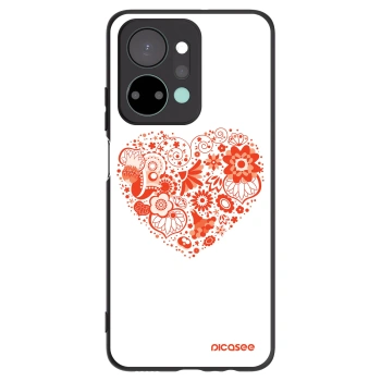 Picasee fekete szilikon tok az alábbi mobiltelefonokra Honor X7a - Big heart