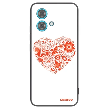Picasee fekete szilikon tok az alábbi mobiltelefonokra Motorola Edge 40 Neo - Big heart