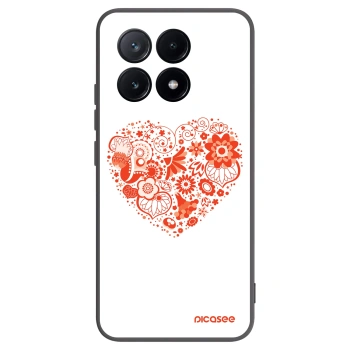 Picasee fekete szilikon tok az alábbi mobiltelefonokra Xiaomi Poco X6 Pro - Big heart