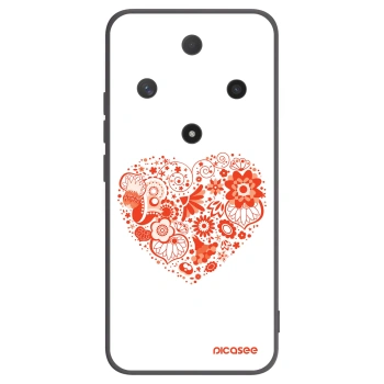 Picasee fekete szilikon tok az alábbi mobiltelefonokra Honor Magic6 Lite 5G - Big heart