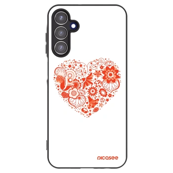 Picasee fekete szilikon tok az alábbi mobiltelefonokra Samsung Galaxy A15 A156B 5G - Big heart