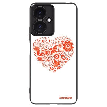 Picasee fekete szilikon tok az alábbi mobiltelefonokra Xiaomi Redmi 13C 5G - Big heart