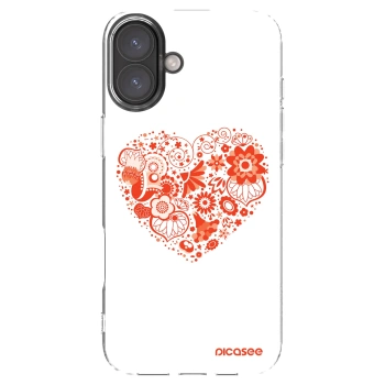 Picasee átlátszó szilikon tok az alábbi mobiltelefonokra Apple iPhone 16 Plus - Big heart