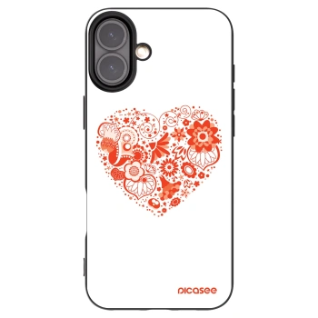 Picasee fekete szilikon tok az alábbi mobiltelefonokra Apple iPhone 16 Plus - Big heart