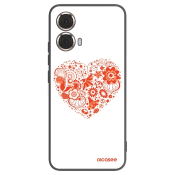 Picasee fekete szilikon tok az alábbi mobiltelefonokra Motorola Moto G85 - Big heart
