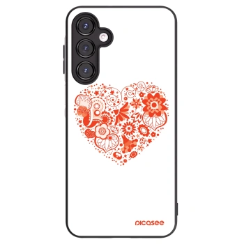 Picasee fekete szilikon tok az alábbi mobiltelefonokra Samsung Galaxy A16 5G - Big heart