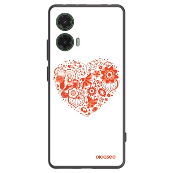 Picasee fekete szilikon tok az alábbi mobiltelefonokra Motorola Moto G35 5G - Big heart