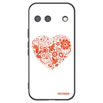 Picasee fekete szilikon tok az alábbi mobiltelefonokra Google Pixel 9 - Big heart