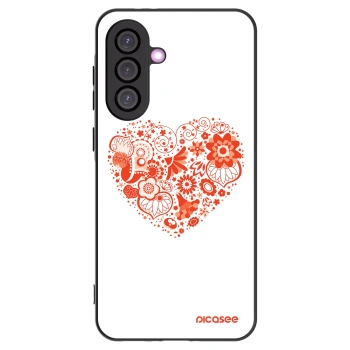 Picasee fekete szilikon tok az alábbi mobiltelefonokra Samsung Galaxy A56 5G A566B - Big heart