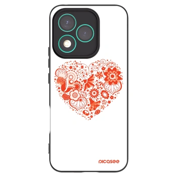 Picasee fekete szilikon tok az alábbi mobiltelefonokra Honor 400 Lite 5G - Big heart