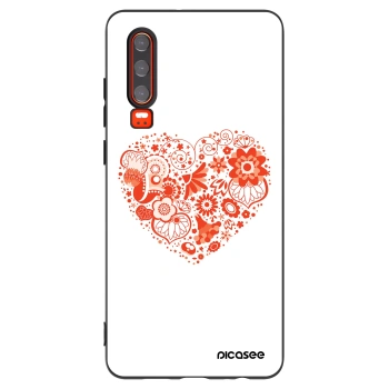 Picasee fekete szilikon tok az alábbi mobiltelefonokra Huawei P30 - Big heart