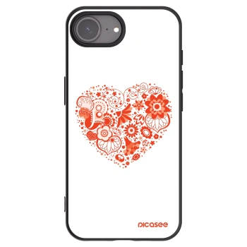 Picasee fekete szilikon tok az alábbi mobiltelefonokra Apple iPhone 17e - Big heart