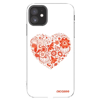 Picasee átlátszó szilikon tok az alábbi mobiltelefonokra Apple iPhone 11 - Big heart