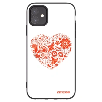 Picasee fekete szilikon tok az alábbi mobiltelefonokra Apple iPhone 11 - Big heart