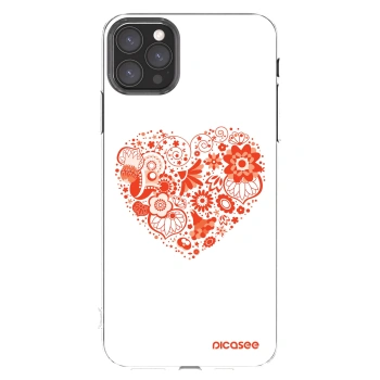 Picasee átlátszó szilikon tok az alábbi mobiltelefonokra Apple iPhone 11 Pro Max - Big heart