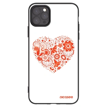 Picasee fekete szilikon tok az alábbi mobiltelefonokra Apple iPhone 11 Pro Max - Big heart