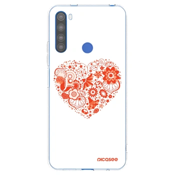 Picasee átlátszó szilikon tok az alábbi mobiltelefonokra Xiaomi Redmi Note 8T - Big heart