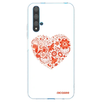 Picasee átlátszó szilikon tok az alábbi mobiltelefonokra Huawei Nova 5T - Big heart