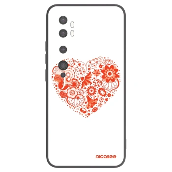 Picasee fekete szilikon tok az alábbi mobiltelefonokra Xiaomi Mi Note 10 (Pro) - Big heart