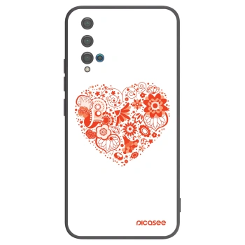 Picasee fekete szilikon tok az alábbi mobiltelefonokra Huawei Nova 5T - Big heart