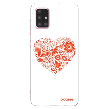 Picasee átlátszó szilikon tok az alábbi mobiltelefonokra Samsung Galaxy A71 A715F - Big heart