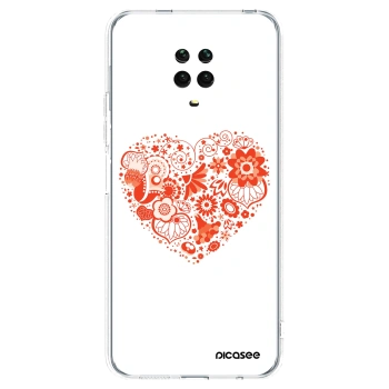 Picasee átlátszó szilikon tok az alábbi mobiltelefonokra Xiaomi Redmi Note 9S - Big heart