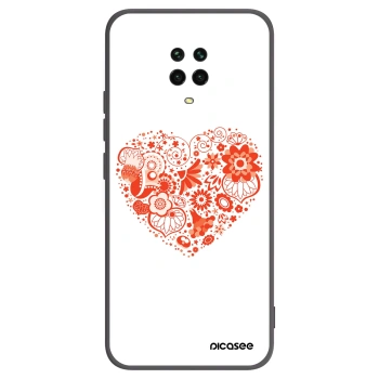 Picasee fekete szilikon tok az alábbi mobiltelefonokra Xiaomi Redmi Note 9S - Big heart
