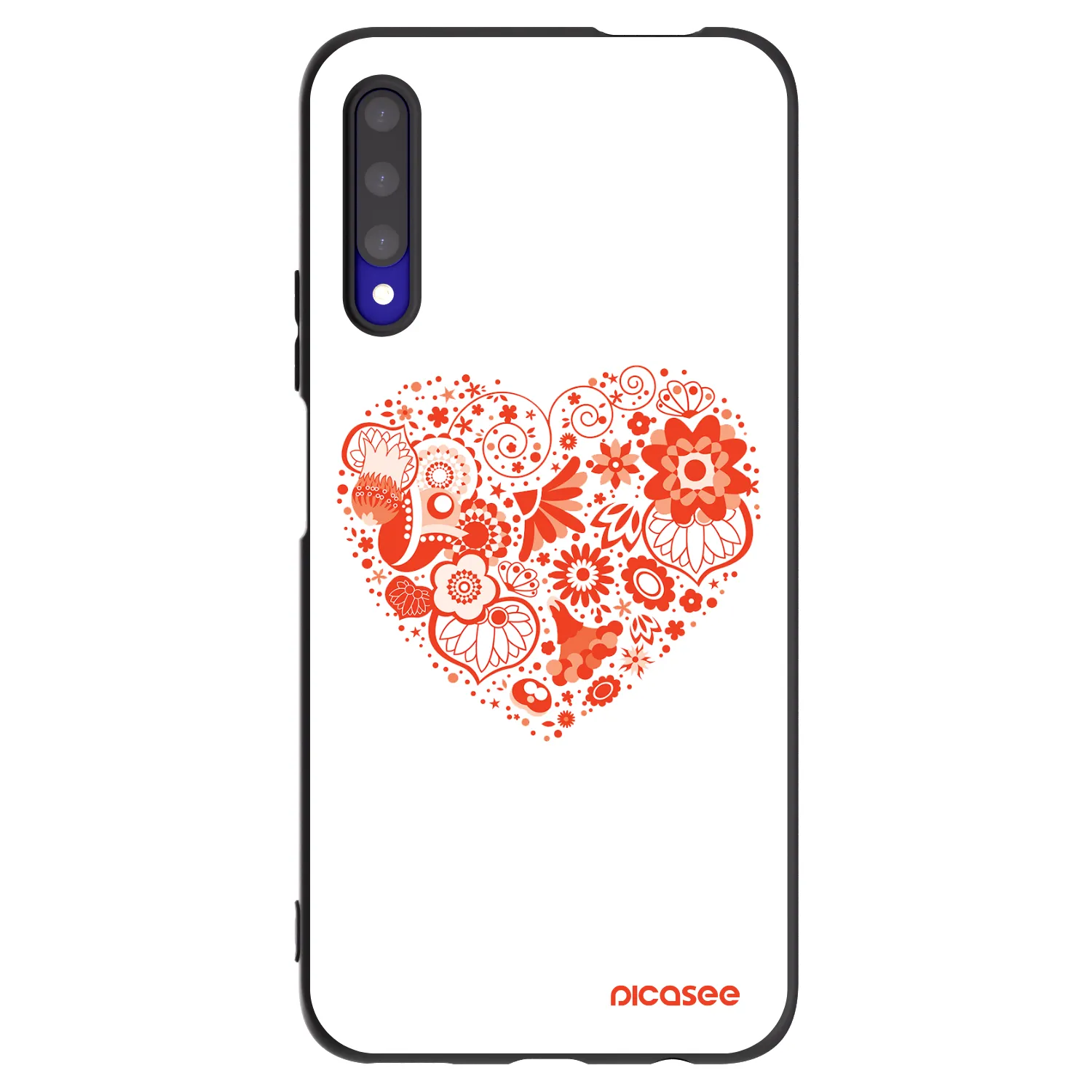 Picasee fekete szilikon tok az alábbi mobiltelefonokra Honor 9X Pro - Big heart