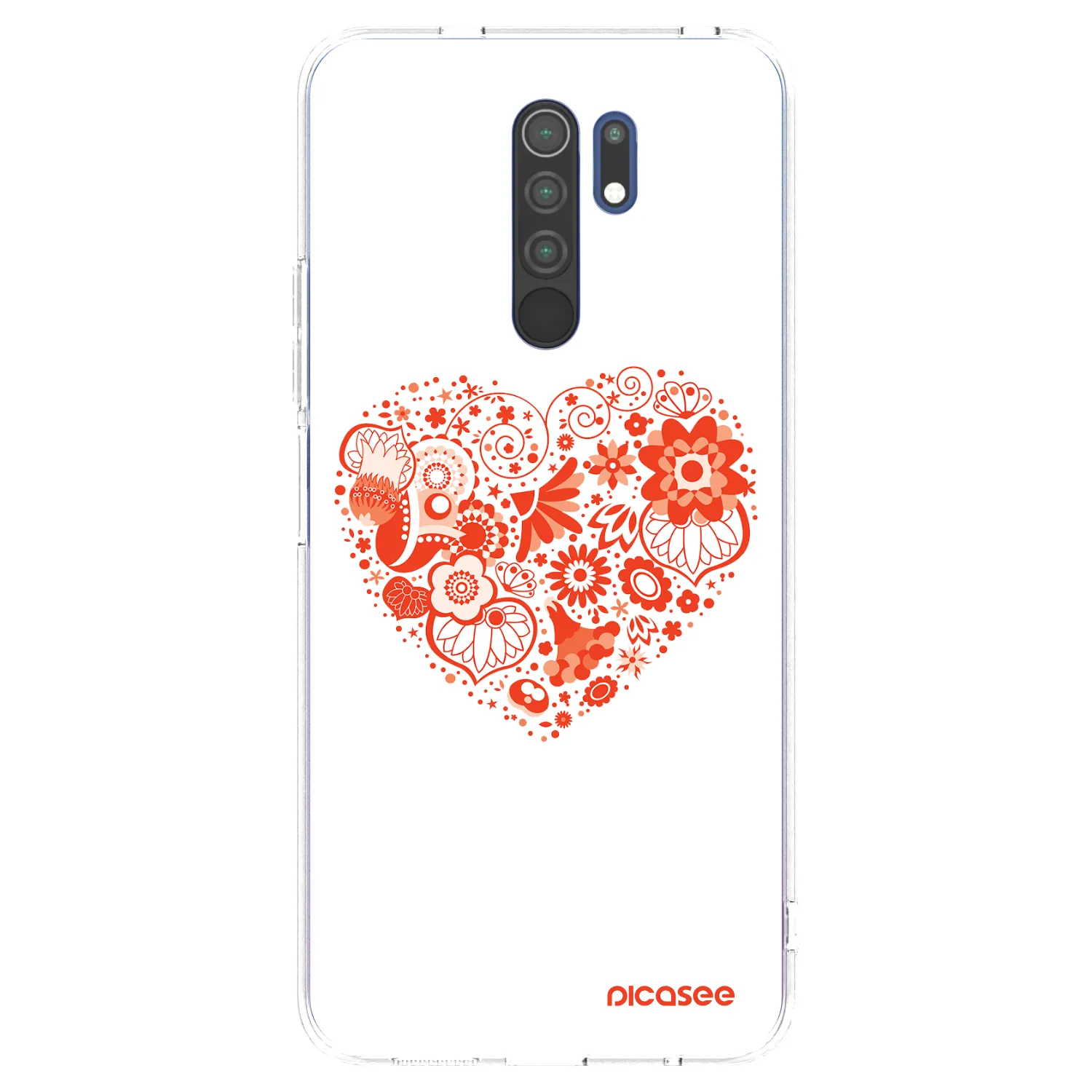 Picasee átlátszó szilikon tok az alábbi mobiltelefonokra Xiaomi Redmi 9 - Big heart