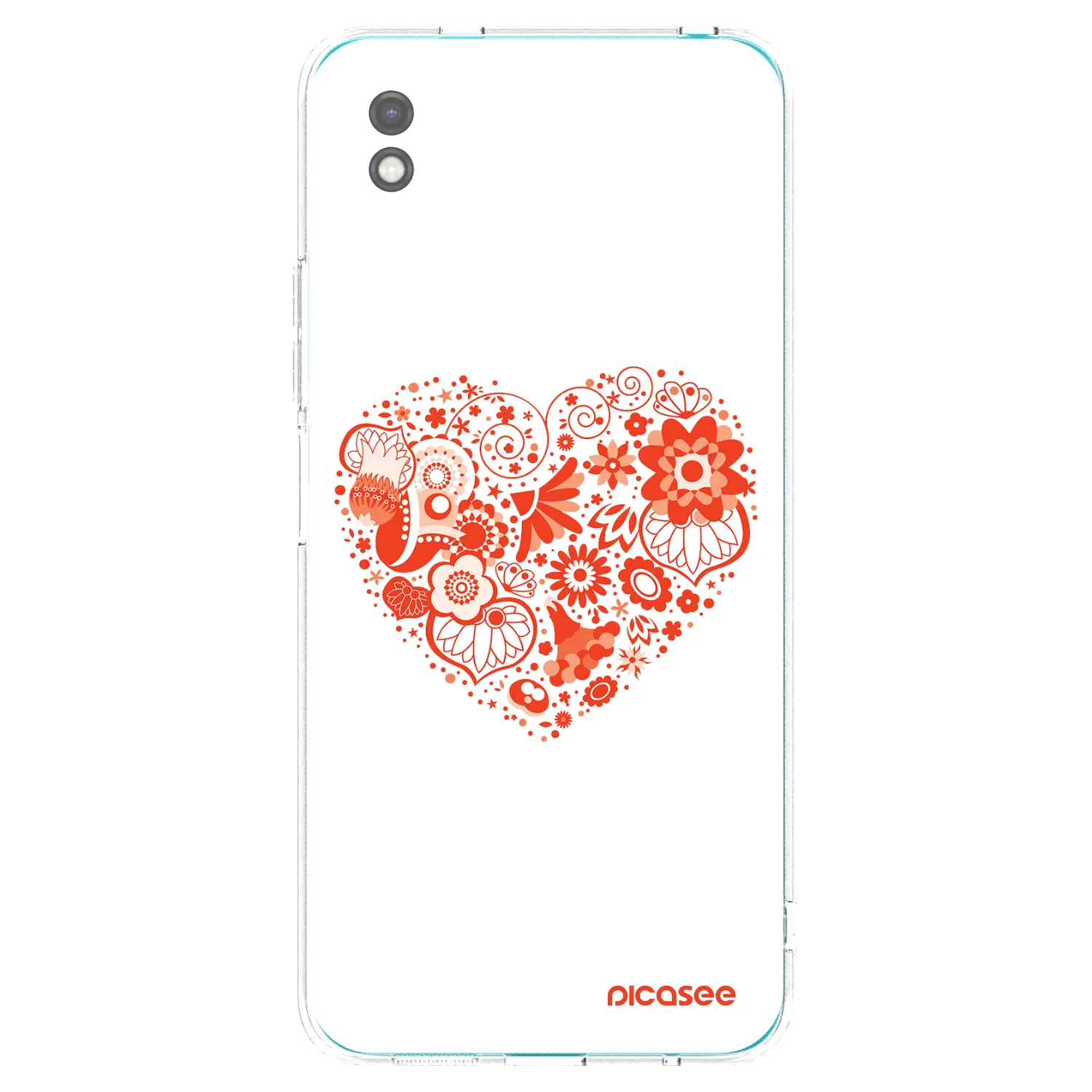 Picasee fekete szilikon tok az alábbi mobiltelefonokra Xiaomi Redmi 9A - Big heart