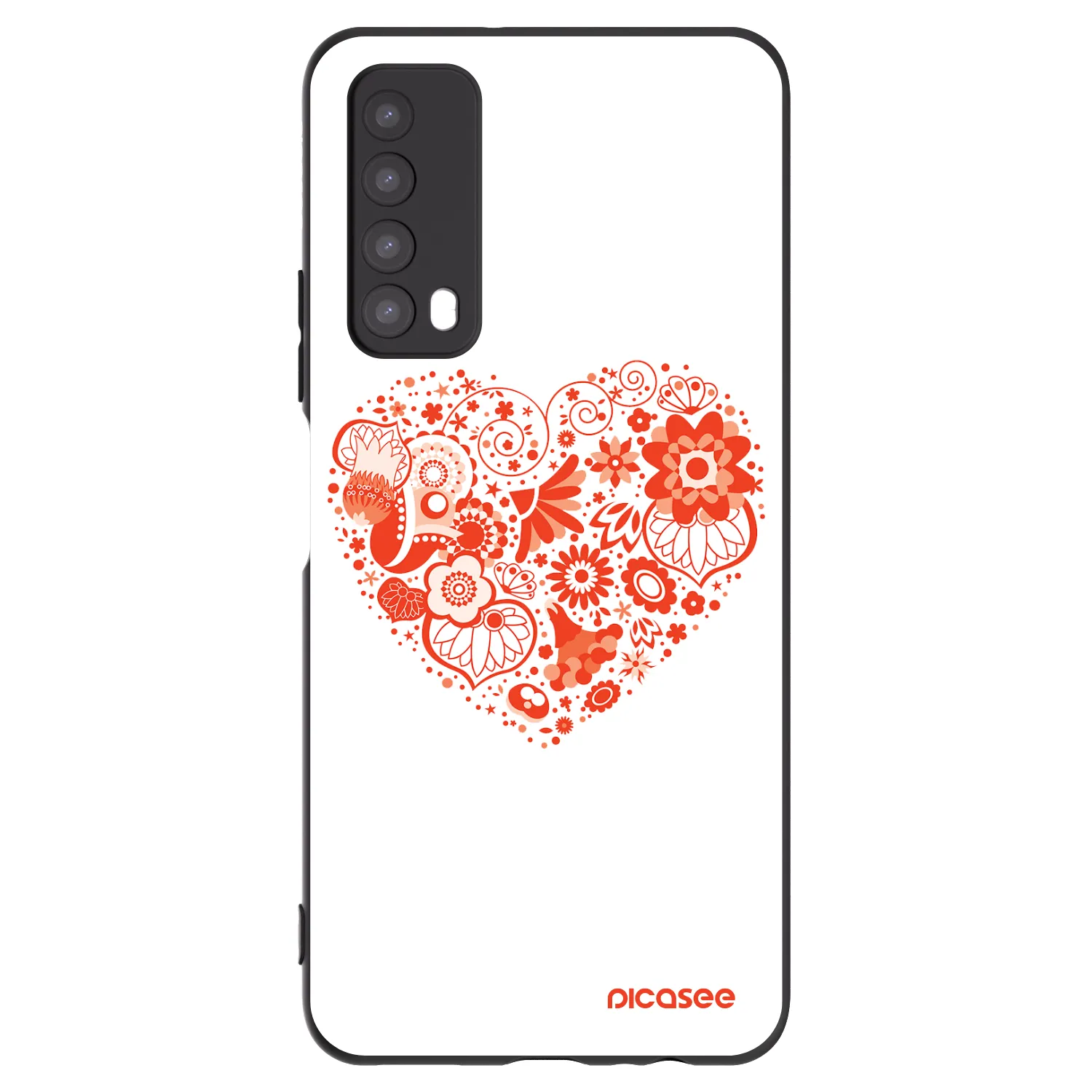 Picasee fekete szilikon tok az alábbi mobiltelefonokra Huawei P Smart 2021 - Big heart