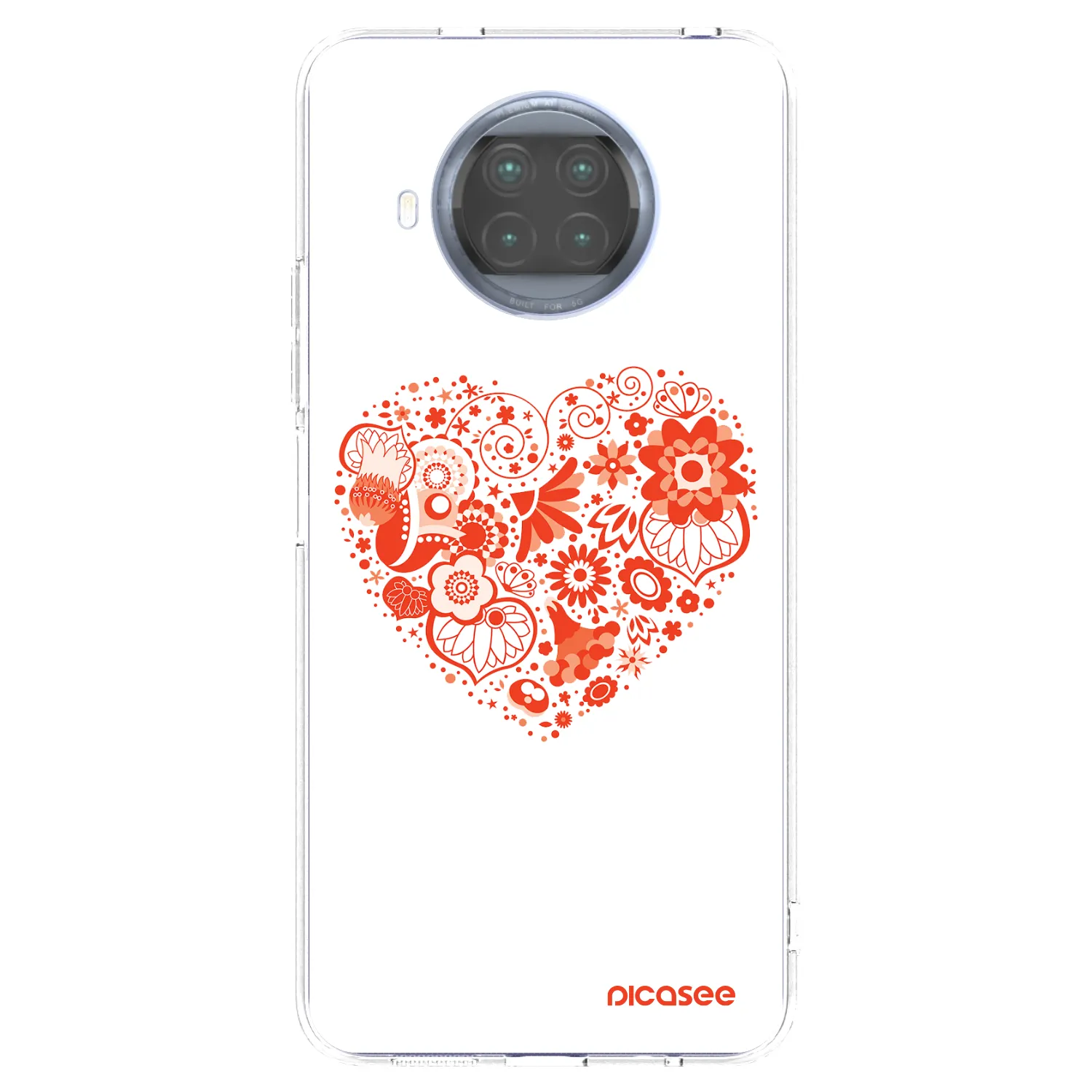Picasee átlátszó szilikon tok az alábbi mobiltelefonokra Xiaomi Mi 10T Lite - Big heart