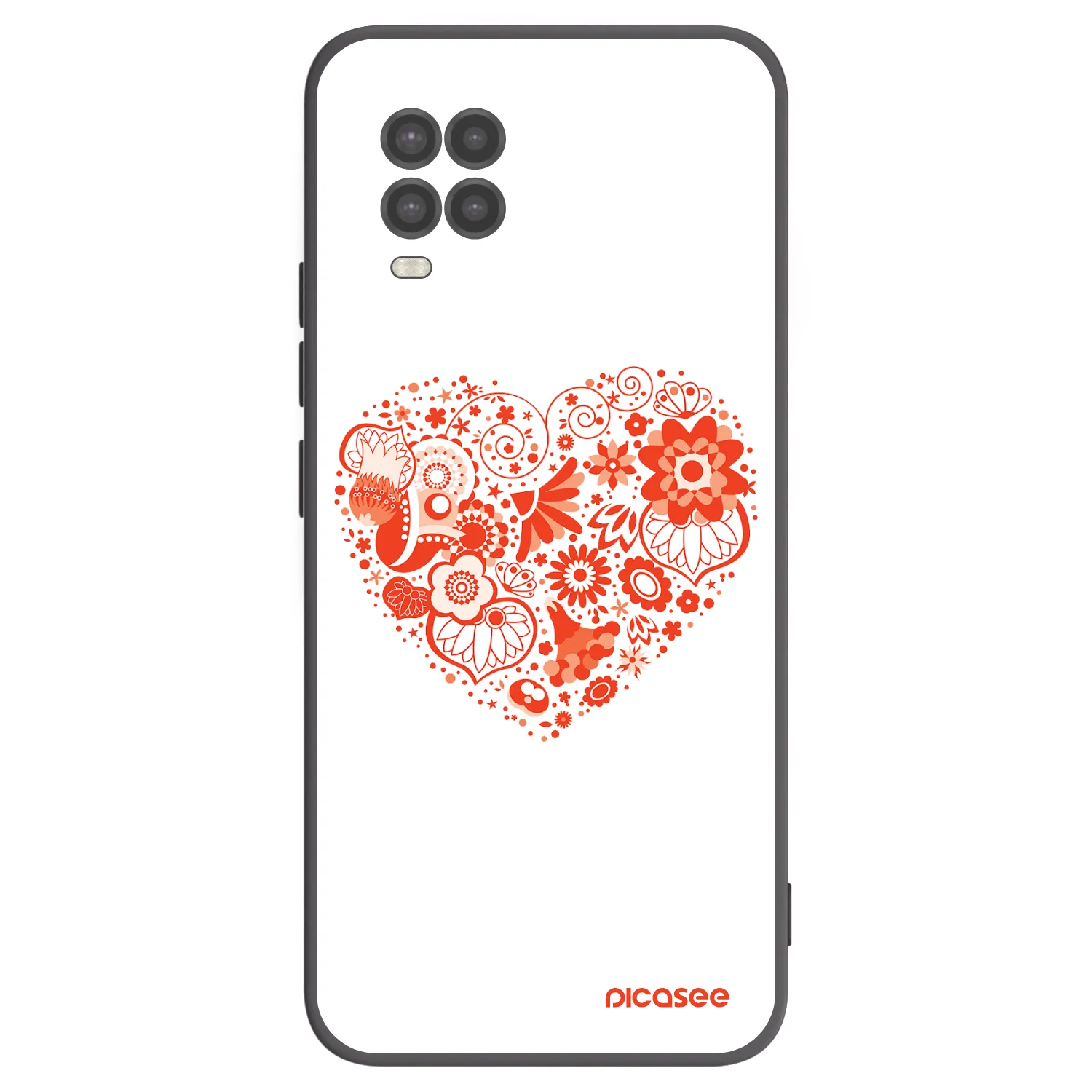 Picasee fekete szilikon tok az alábbi mobiltelefonokra Xiaomi Mi 10 Lite - Big heart
