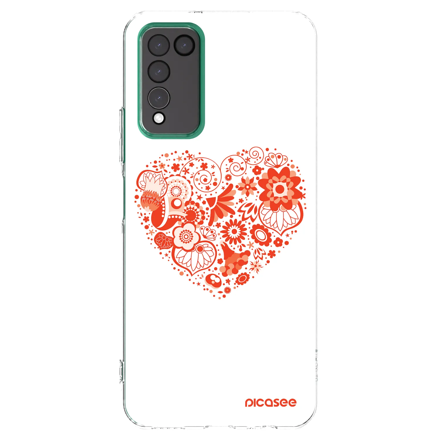 Picasee átlátszó szilikon tok az alábbi mobiltelefonokra Honor 10X Lite - Big heart
