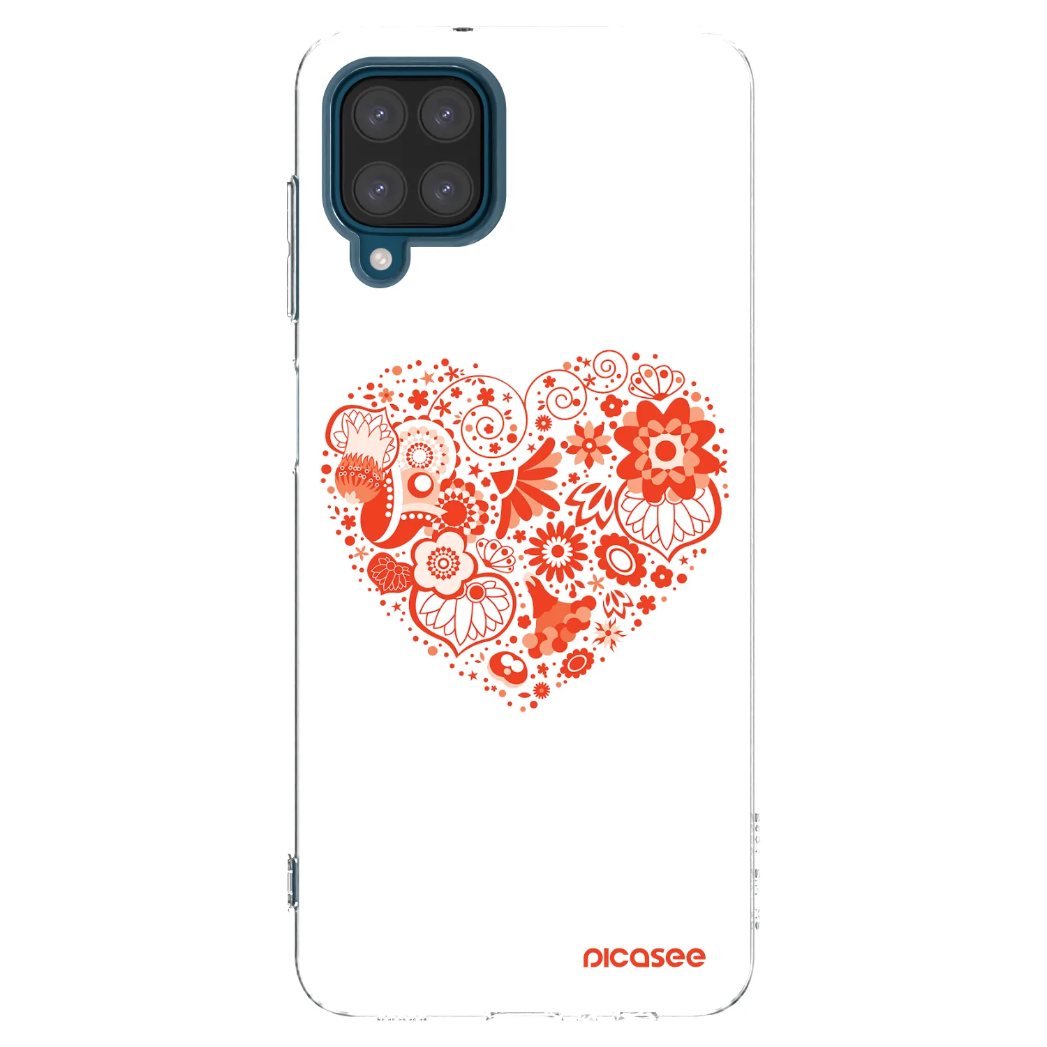 Picasee átlátszó szilikon tok az alábbi mobiltelefonokra Samsung Galaxy A12 A125F - Big heart