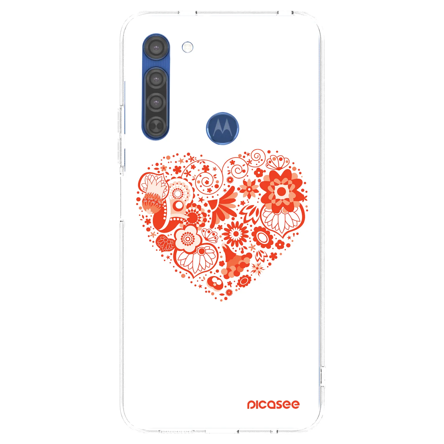 Picasee átlátszó szilikon tok az alábbi mobiltelefonokra Motorola Moto G8 - Big heart