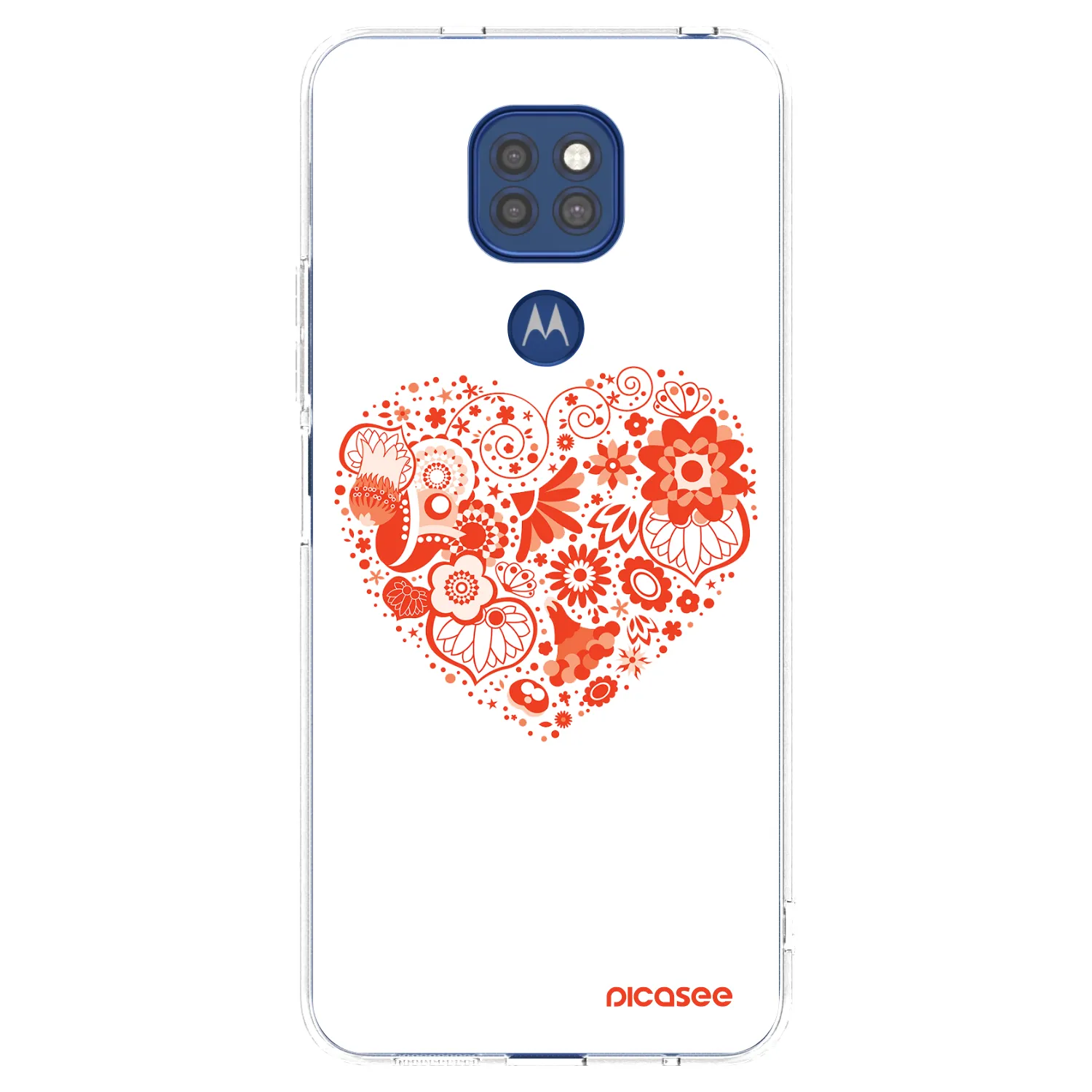 Picasee átlátszó szilikon tok az alábbi mobiltelefonokra Motorola Moto G9 Play - Big heart