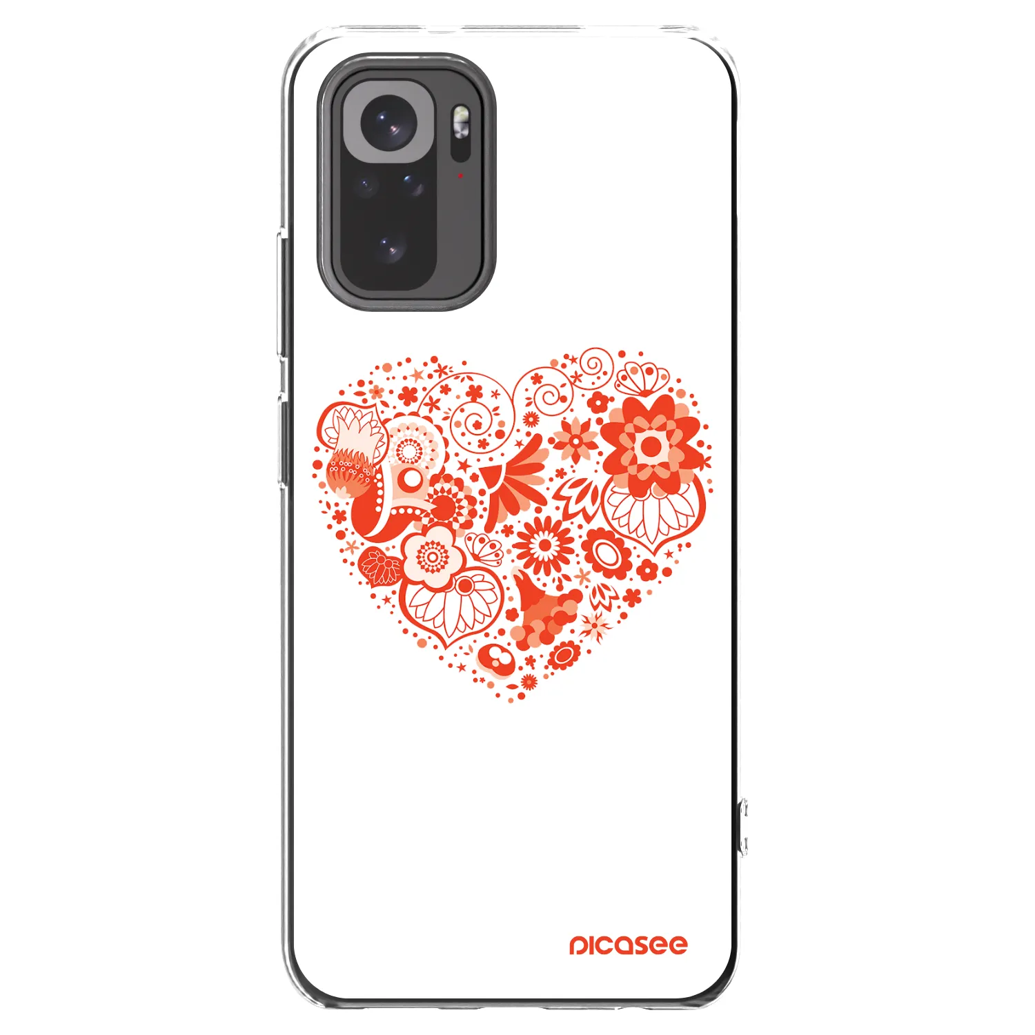Picasee átlátszó szilikon tok az alábbi mobiltelefonokra Xiaomi Redmi Note 10 - Big heart