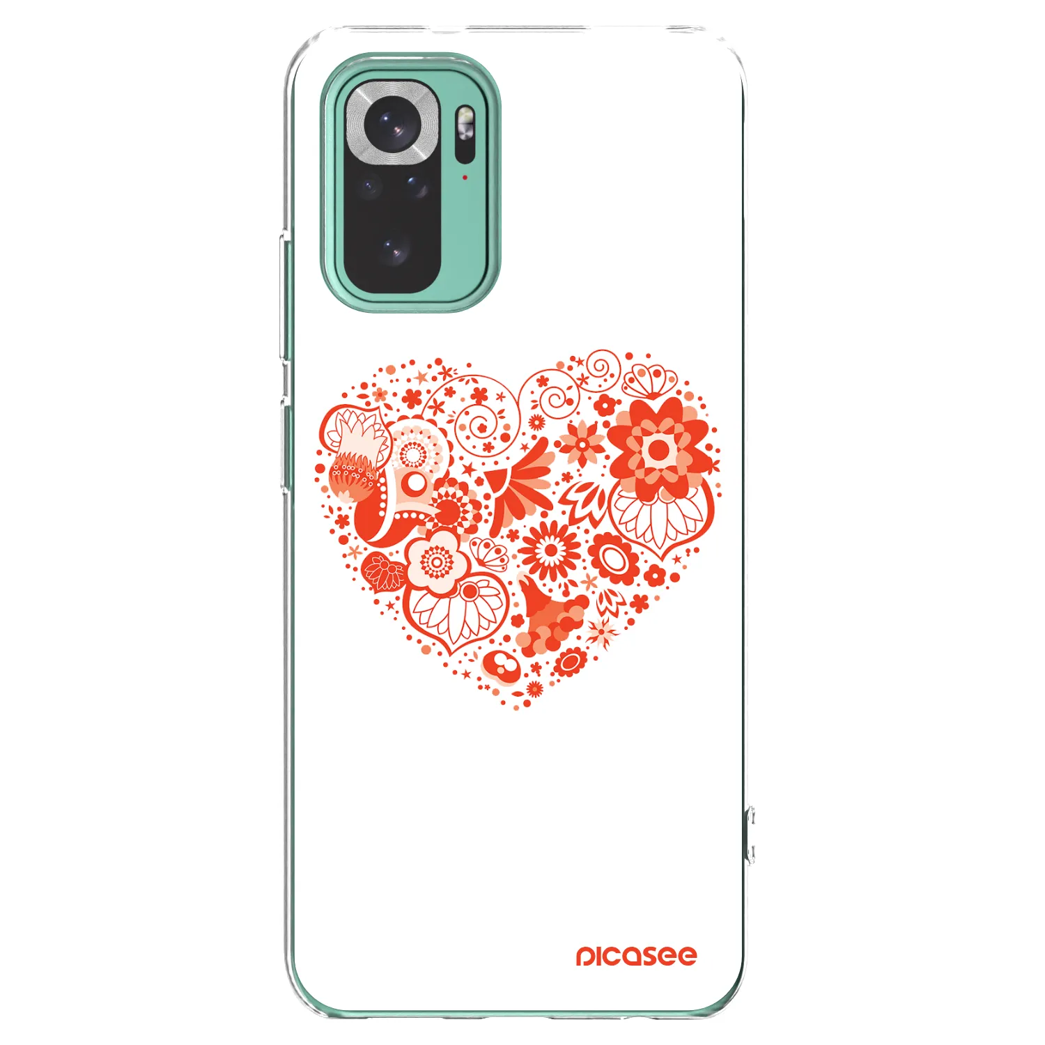 Picasee átlátszó szilikon tok az alábbi mobiltelefonokra Xiaomi Redmi Note 10 Pro - Big heart